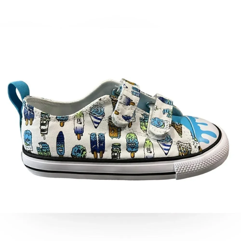 Converse Sneakers White/Baltic Blue/Lime Rave, NWT